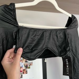 Faux Leather Crop Top
